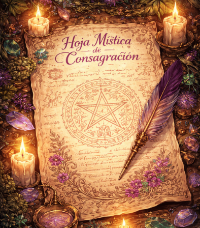 Hoja mística de consagración